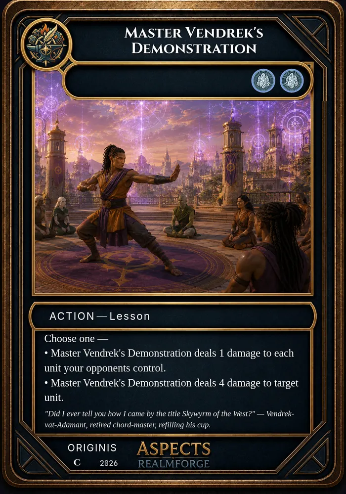 Master Vendrek's Demonstration
